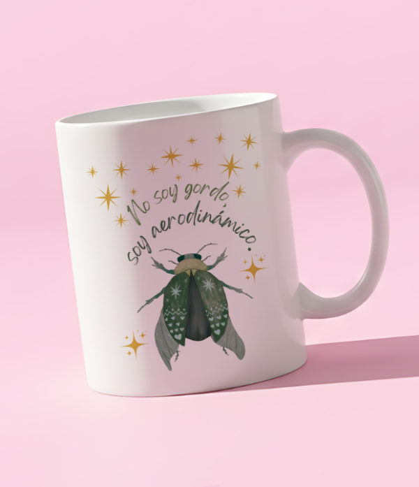 Taza 11 oz ilustrada escarabajo