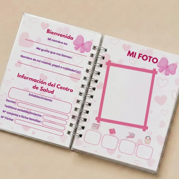 Libreta carnet control niño sano / niña
