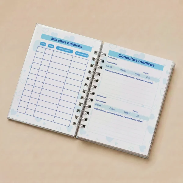 Libreta carnet control niño sano / niño
